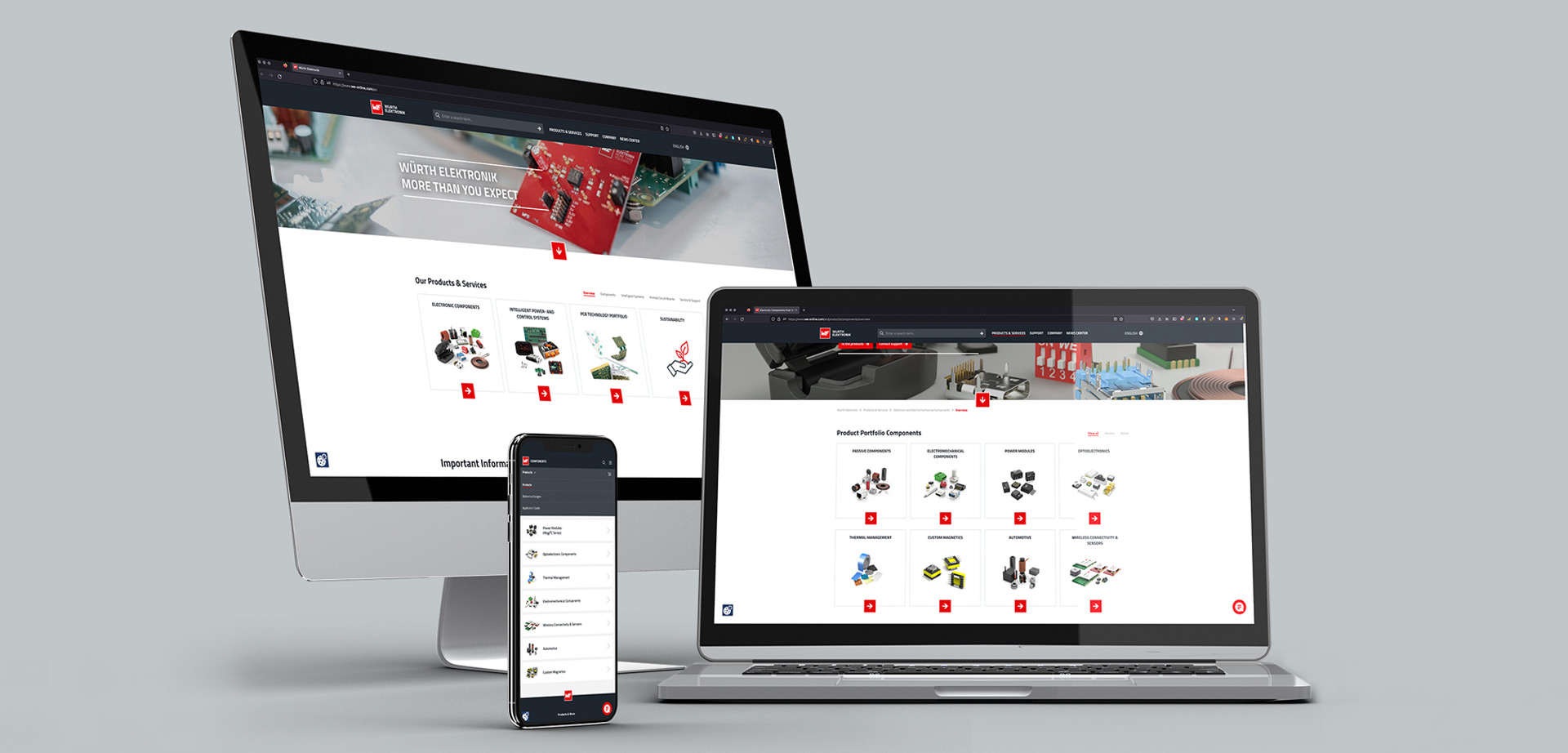 W&uuml;rth Elektronik Responsive Design