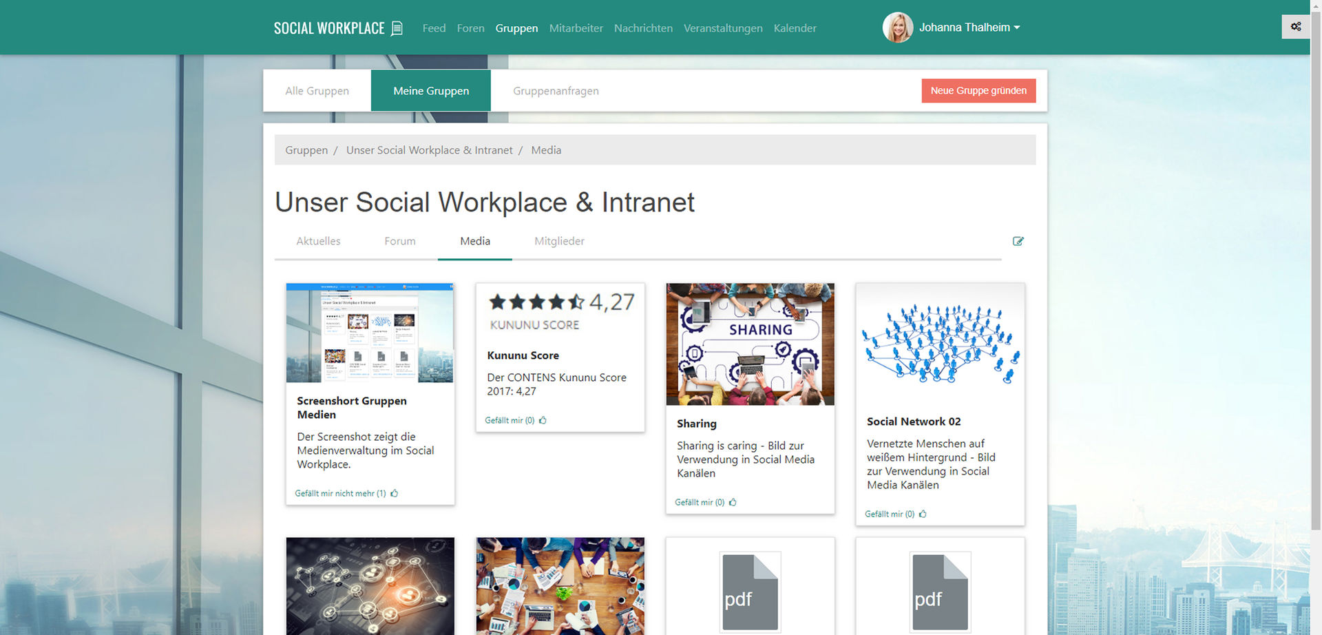 CONTENS Social Workplace groups and media
